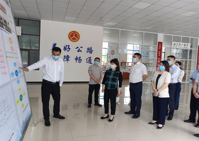 省交通运输行业领导视察我公司交通运输建设工作